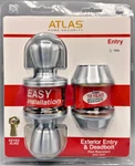 Atlas Home Security Tulip Entry Door Knob & Deadbolt Combo Satin Nickel. Fixed Price $17.99.