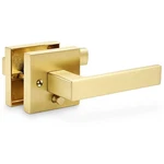 Linkaa Brushed Gold Interior Door Handle Levers With Lock For Bedroom Bathroo.... Fixed Price $40.82.