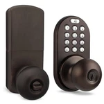 Digital Door Knob Lock With Electronic Keypad, Oil Rubbed Bronze Finish. Fixed Price $86.43.