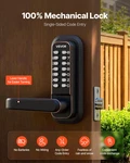 Vevor Keyless Entry Door W/ Handle, 4-7 Digit Keypad, Auto-lock, Bronze. Fixed Price $54.99.