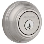 Kwikset Satin Nickel Single Cylinder Deadbolt W/ Smartkey & Microban Technology. Fixed Price $17.99.