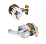 Taco Deadbolt Pack Cylinder W/ Lock + Keyed Lever Metal Steel Brushed Chrome. Fixed Price $39.99.