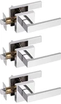Probrico 3 Pack Square Passage Door Levers Polished Chrome. Fixed Price $47.00.