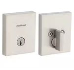 Kwikset San Clemente Deadbolt Lock, Satin Nickel Rectangle Exterior Keyed Front. Fixed Price $20.00.