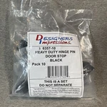 *10 Pack* Designers Impressions Matte Black Heavy Duty Hinge Pin Door Stop: 6357. Fixed Price $14.50.