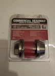 Tell Manufacturing Satin Stainless Steel Key Control Deadbolt CL500055. Fixed Price $33.00.