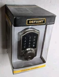 Defiant Keyless Door Lock Entry Single Cylinder Touchpad Deadbolt Satin Nickel. Fixed Price $44.99.