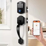 Nob Probrico Smart Front Door Lock Fingerprint App Keyless Entry Handleset Black. Fixed Price $89.00.