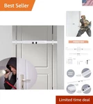 Door Security Bar White Heavy Duty Reinforcement Lock Safety Gate. Fixed Price $98.54.
