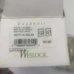 Weslock 03771-N-NSL23 Woodward Single Cylinder Deadbolt, Satin Nickel. Fixed Price $45.00.