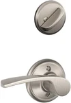 Schlage Merano Interior Passage Right Hand Door Knob Trim Set F58, Satin Nickel. Fixed Price $39.99.