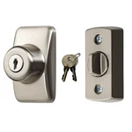 Ideal Security Deadbolt For Storm And Screen Doors, Satin Silver, Key Lock. Fixed Price $32.15.