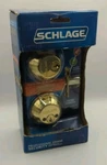 Schlage Deadbolt Sided Keyed Bright Brass B362N V 609 Nib Door Lock. Fixed Price $31.94.