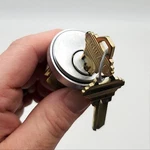 Schlage Mortise Lock Cylinder 20-001 Keyway Satin Chrome 1-1/8" Length Nos B. Fixed Price $31.49.