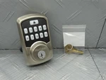 Kwikset Aura Single Cylinder Electronic Deadbolt Exterior Plate Only Satin Nicke. Fixed Price $51.99.
