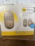 Yale Real Living Electronic Keyless Push Button Deadbolt Satin Nickel. Fixed Price $60.00.