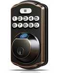 Veise Fingerprint Keyless Entry Door Lock, Auto Electronic Keypad - Bronze. Fixed Price $46.09.