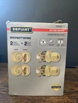 Defiant Brandywine Stainless Steel Keyed Entry Deadbolt 2PACK Polished Brass. Fixed Price $23.00.