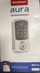 Kwikset Aura Reach Smart Lock Deadbolt Satin Nickel-keyless Entry. Fixed Price $90.00.