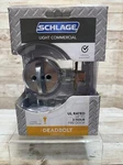 Schlage Single Cylinder Deadbolt Lock, Satin Chrome B60NCVS626. Fixed Price $29.99.