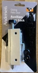 Andersen White 200 400 Series Gliding Sliding Patio Door Auxiliary Foot Lock. Fixed Price $19.99.