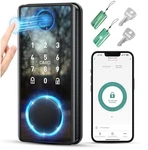 Psos Black Keyless Entry Fingerprint Biometric Keypad Smart Lock For Front Door. Fixed Price $39.99.