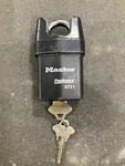 Master 6721 Padlock. Pre Owned. Schlage Keyway. Fixed Price $46.50.