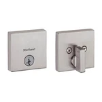 Kwikset Downtown Low Profile Satin Nickel Square Single Cylinder Deadbolt. Fixed Price $24.95.