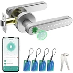 Evanshow Smart Door Lock With Knob, Keyless Entry App, Silver 02. Fixed Price $60.09.