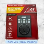 Ace Matte Black Metal Electronic Deadbolt 5060419 PL1Q4921 New Shipping. Fixed Price $36.00.
