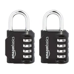 Amazon Basics 4-DIGIT Combination Lock, Black, 2-PACK A5. Fixed Price $16.05.