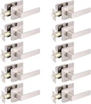10PK Probrico Hall Closet Satin Nickel Passage Door Levers Keyless Handles. Fixed Price $128.00.