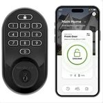 Kwikset Halo Matte Black Keypad Wi-fi Electronic Lock Deadbolt W/ Smartkey. Fixed Price $137.95.