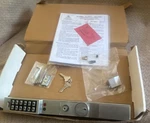 Trilogy Alarm DL1325ET/26D Pushbutton Keyless Door Lock, Satin Silver. Fixed Price $225.00.