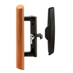 1095 Sliding Glass Door Handle Set 31/2 In. Diecast Wood Black Hook Style. Fixed Price $31.92.