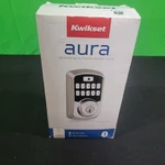 Kwikset Aura Smart Lock Satin Nickel Finish Electronic Bluetooth Keypad New. Fixed Price $69.99.