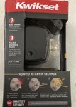 Kwikset Midtown Matte Black Single Cylinder Deadbolt Soft Modern Rose Smartkey. Fixed Price $17.99.