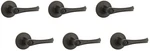 6 - GLC331 Weiser Alfini Privacy Bed/bath Door Handle Levers Knobs Bronze. Fixed Price $49.00.