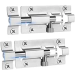 2 Pack Slide Lock, 3 Barrel Bolt Latch, Inches, Silver -. Fixed Price $7.15.