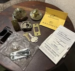 Baldwin 8000 Series Entry Door Deadbolt Lock Double Cylinder & Keys. Vtg, Nos.. Fixed Price $48.16.