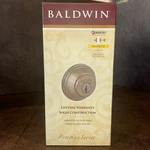 Baldwin Round Deadbolt Prestige Series Satin Nickel Finish 93800-008. Fixed Price $69.95.