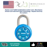 Master 1528D Combination Locker - Blue Gym & School. Fixed Price $12.99.