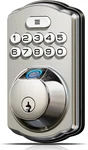 KS02A Keyless Fingerprint Door - Auto Lock, Easy Install, Satin Nickel. Fixed Price $58.37.
