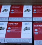 2 New Deadbolt Shield Security One Sided Interior 913788 Satin Chrome. Fixed Price $24.00.