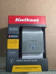 New Kwikset Downtown Satin Nickel Single Cylinder Deadbolt Featuring Smartkey. Fixed Price $35.00.