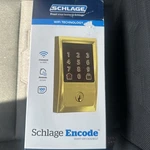 Schlage BE489WB-CEN Encode Wifi Enabled Electronic Keypad Brass. Fixed Price $189.00.