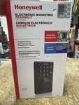 Honeywell Electric Biometric Deadbolt With Keypad/fingerprint Entry Matte Black. Fixed Price $38.00.