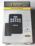 Defiant Keypad Deadbolt Matte Black. Fixed Price $14.95.