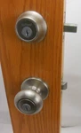 Kwikset Cove Smartkey Entry Knob Deadbolt Satin Nickel 690CV15 #8BV. Fixed Price $13.99.