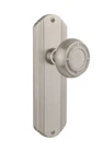 Nostalgic Warehouse Deco Plate With Mission Knob, Passage - 2.75", Satin Nickel. Fixed Price $36.57.